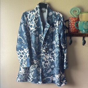 Blue and White Women's Jacket